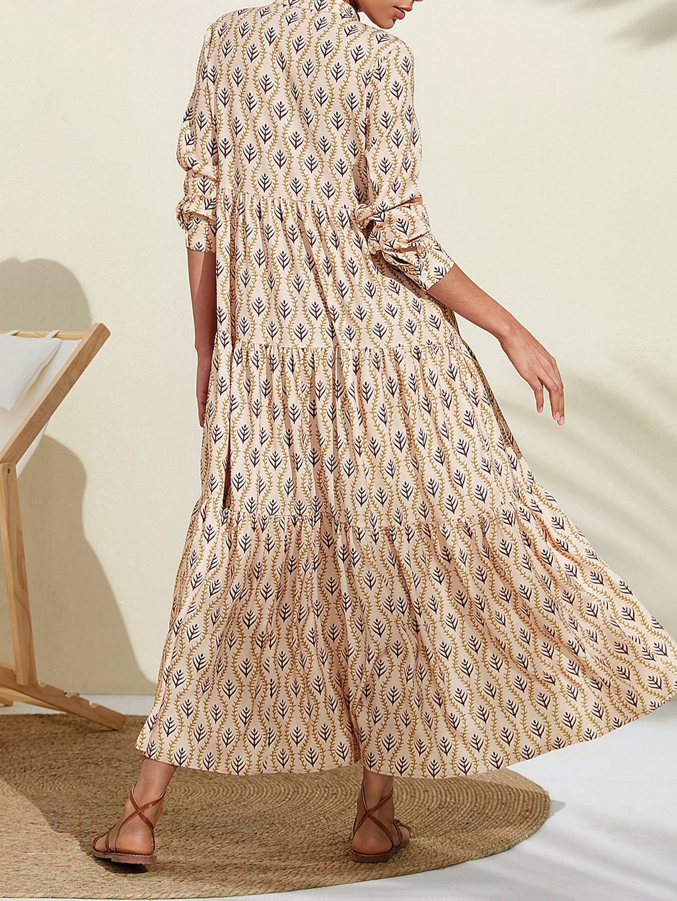 Women's Fashion Personalized Printed Long Sleeve Dress